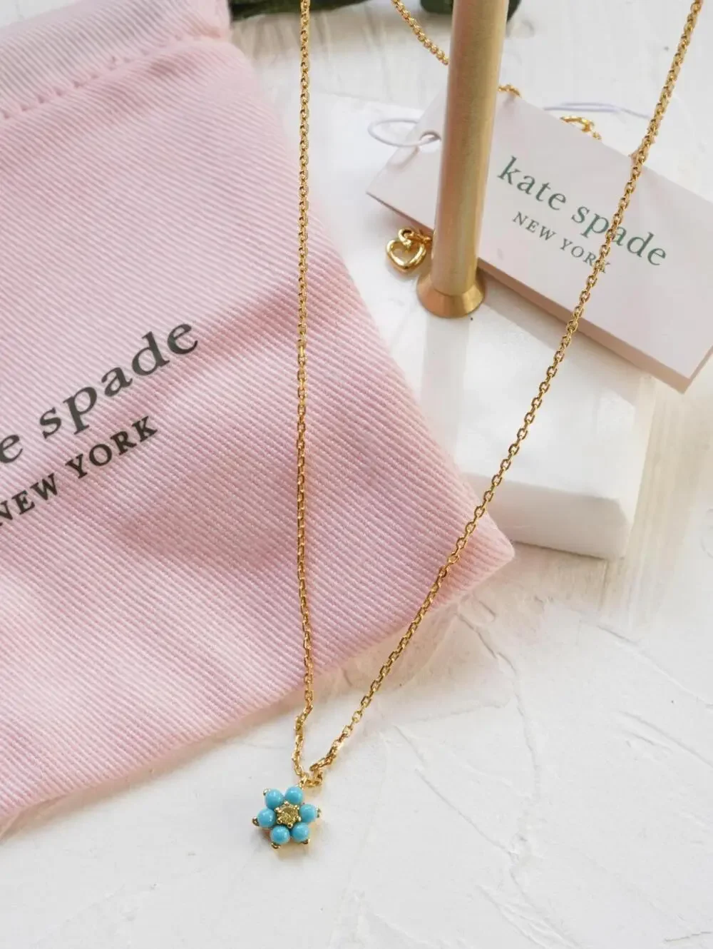 Kate Spade Myosotis Flower Mini Pendant Necklace